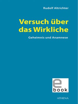 cover image of Versuch über das Wirkliche